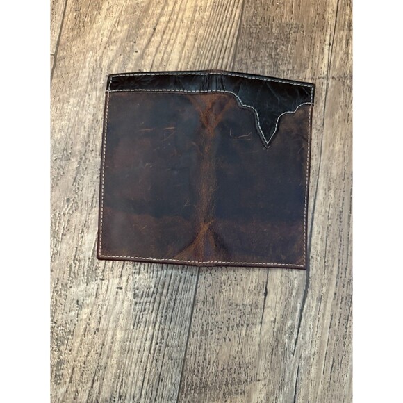 AMERICAN BISON LEATHER WESTERN WALLET/CHECKBOOK COVER - Picture 6 of 10